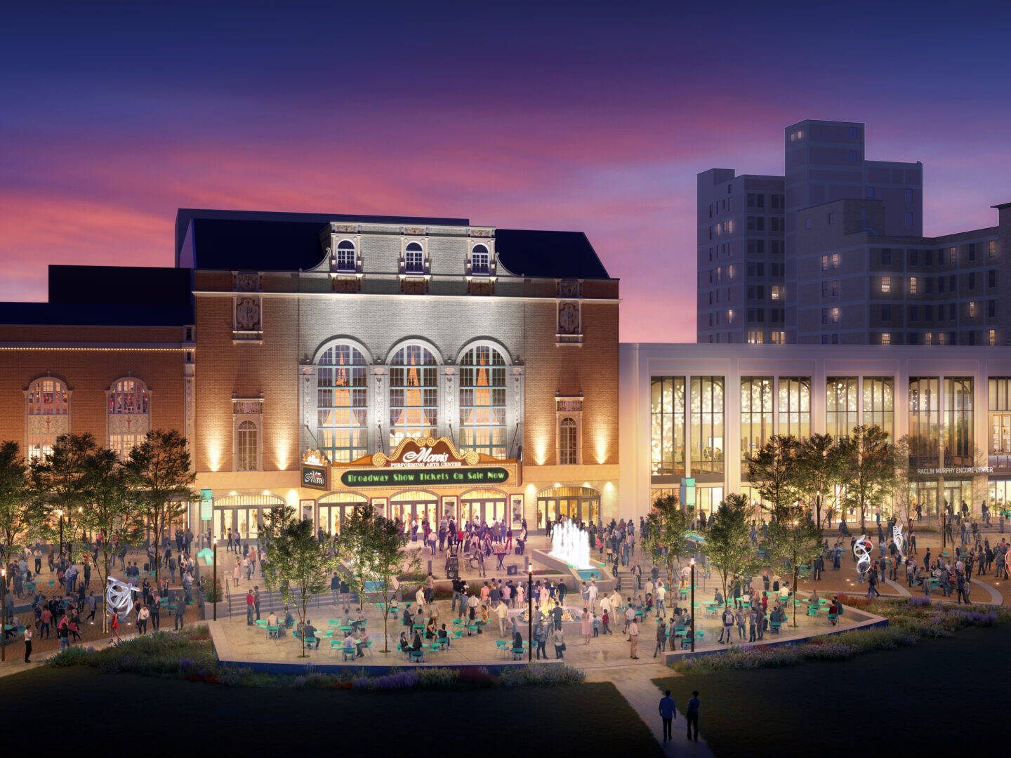 Exterior render of the Morris Center