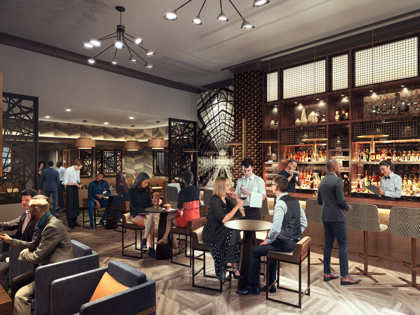 Rendering of the lounge